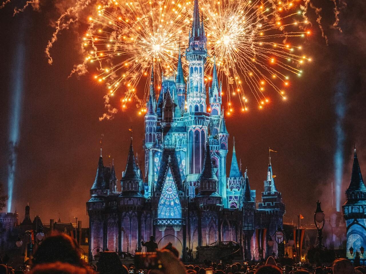 photo of fireworks display during evening