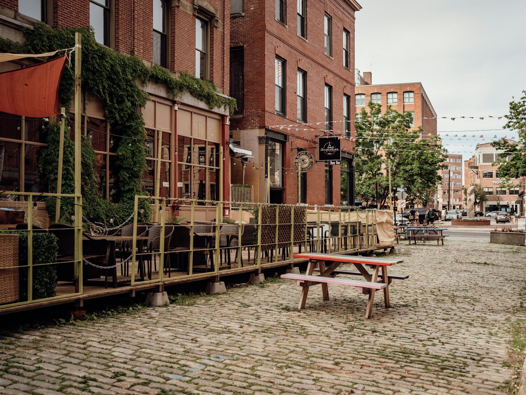 a street with markets