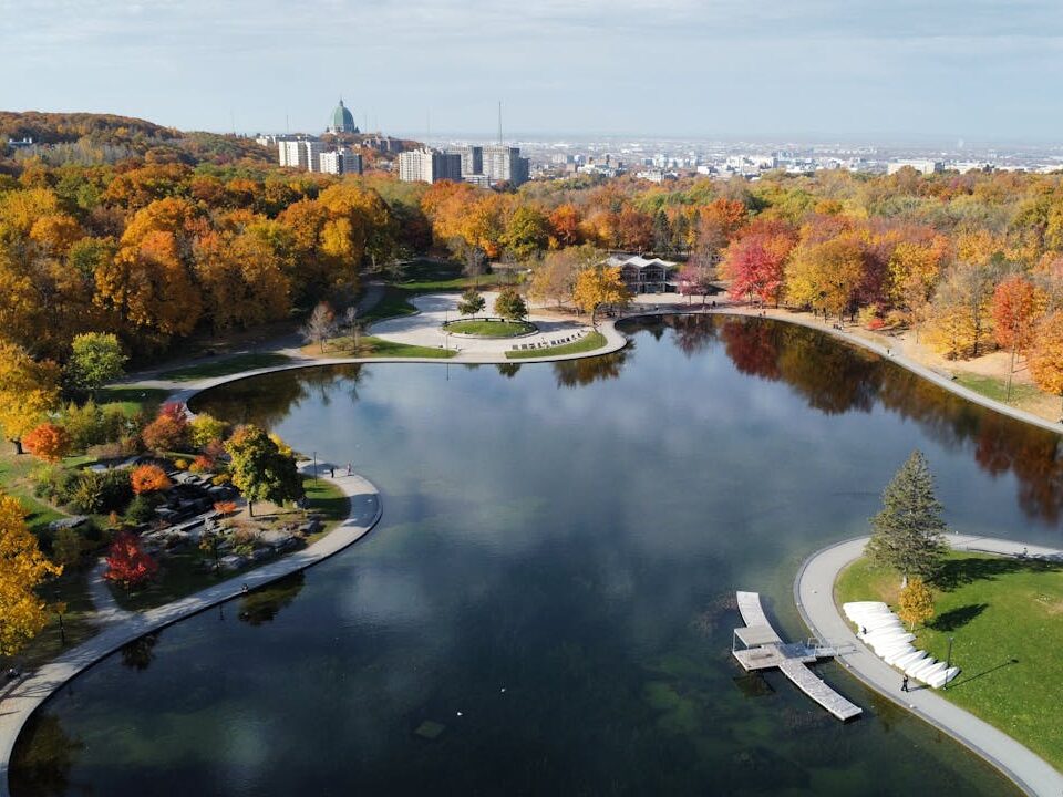 aerial view of montreal