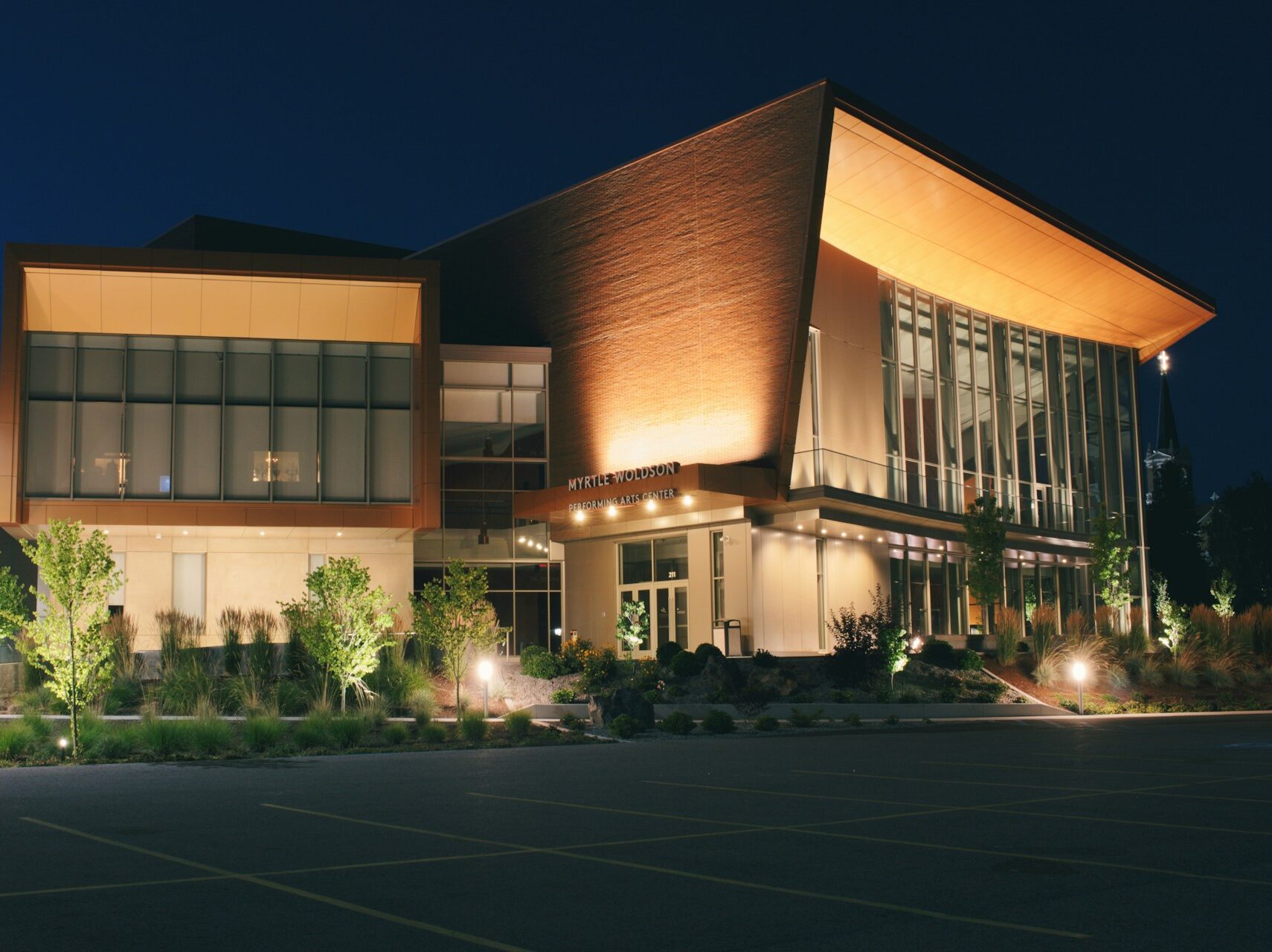 brown concrete building during nighttime