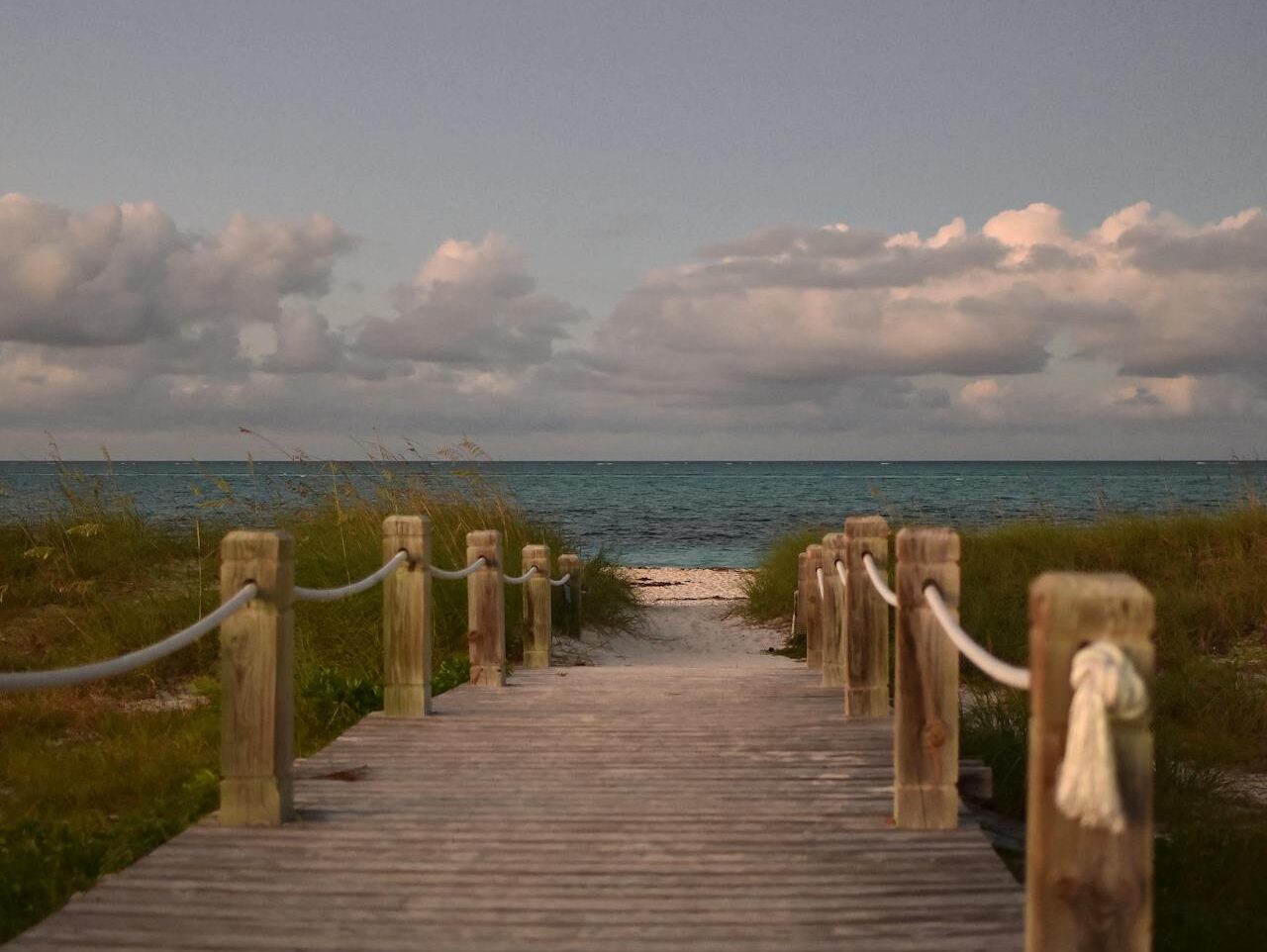 footbridge on sea shore