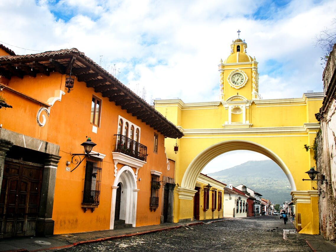 historic santa catalina arch in antigua guatemala