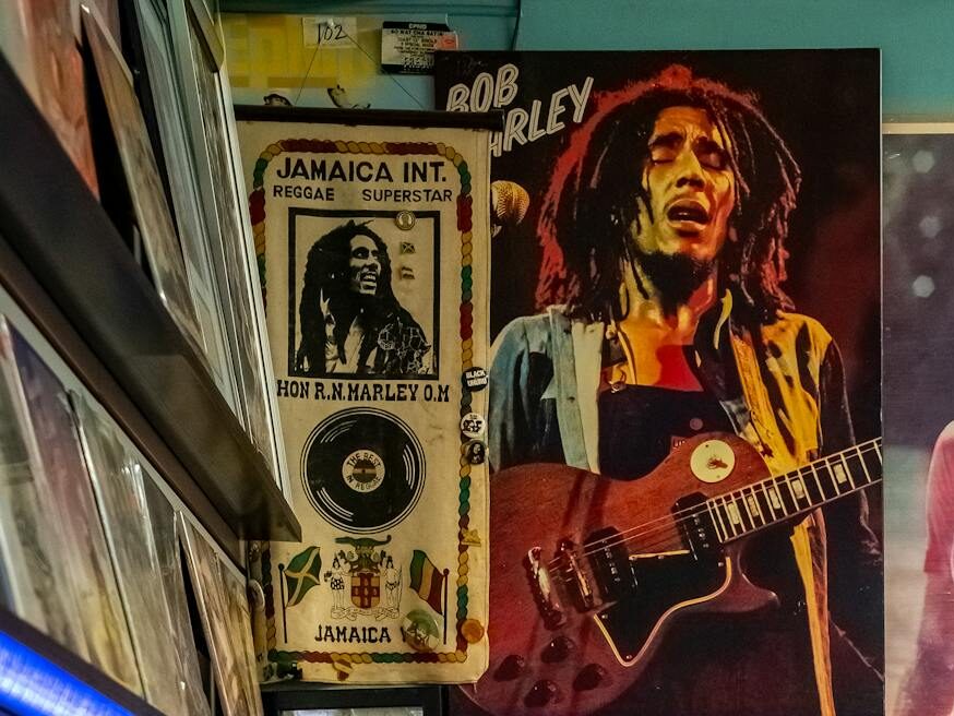 interior of a record store