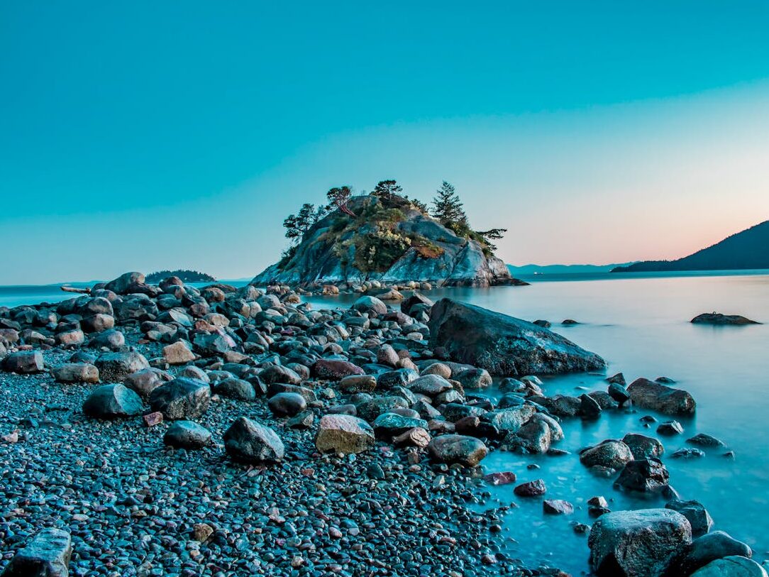 rocks on seashore
